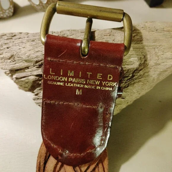 Leather Belt Limited Size 32 Large London Large Braided  display picture 2